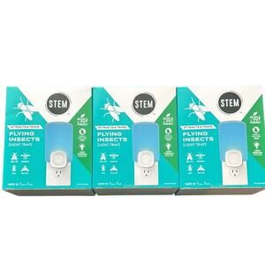 STEM Blue Flying Insects Light Trap Starter Kits (1 unit + 1‎ Refill) 3 included
